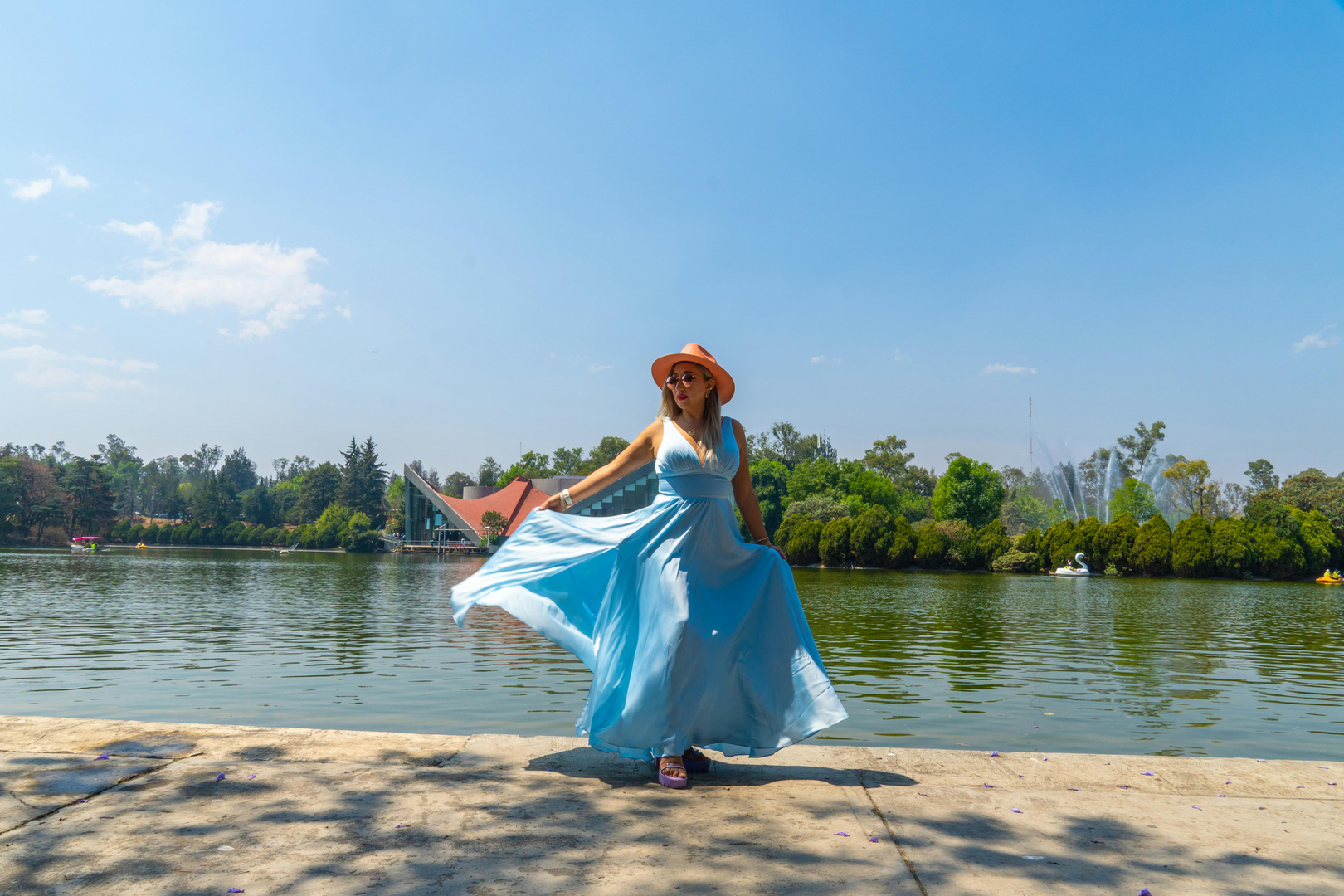 Chapultepec Park i Mexico City med grønne områder og søer