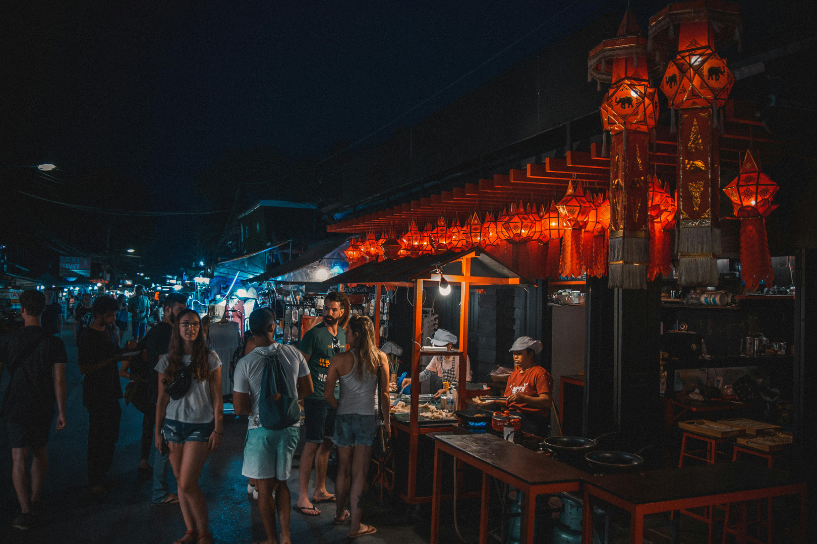 Stemningsbillede fra Night Market i Pak Chong